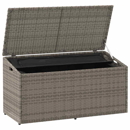 Garten-Auflagenbox Grau 110x50x58 cm Poly Rattan