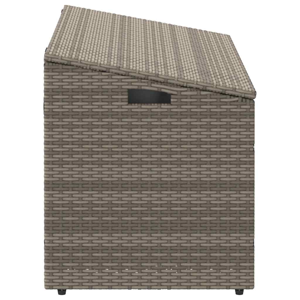 Garten-Auflagenbox Grau 110x50x58 cm Poly Rattan