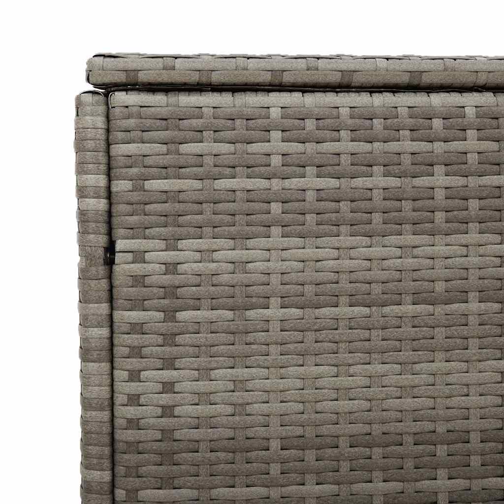 Garten-Auflagenbox Grau 110x50x58 cm Poly Rattan