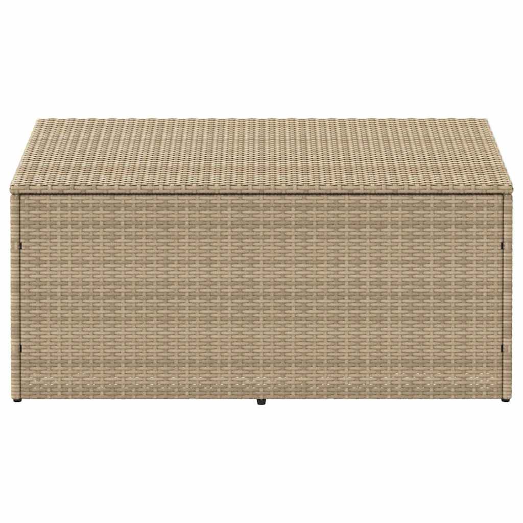 Garten-Auflagenbox Beige 110x50x58 cm Poly Rattan