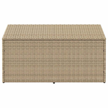 Garten-Auflagenbox Beige 110x50x58 cm Poly Rattan