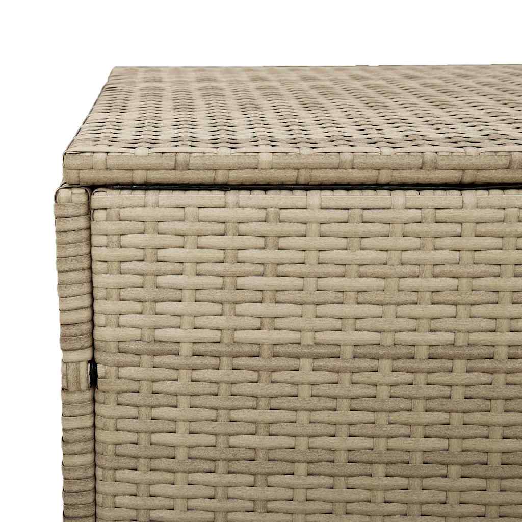 Garten-Auflagenbox Beige 110x50x58 cm Poly Rattan