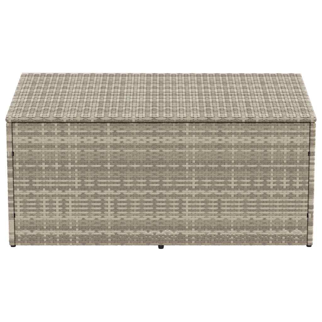 Garten-Auflagenbox Hellgrau 110x50x58 cm Poly Rattan