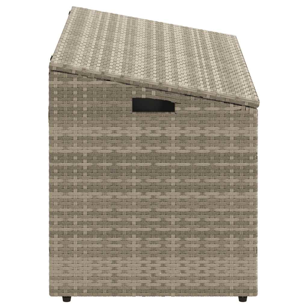 Garten-Auflagenbox Hellgrau 110x50x58 cm Poly Rattan