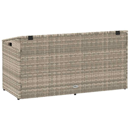 Garten-Auflagenbox Hellgrau 110x50x58 cm Poly Rattan