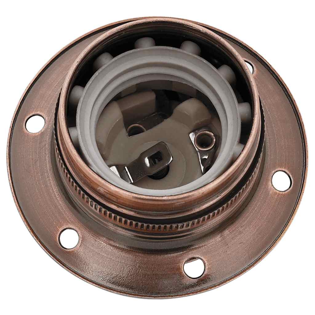 Portalampada, 2 pezzi, bronzo rosso, E27