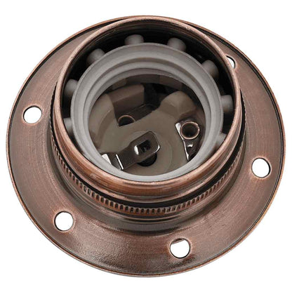 Portalampada, 2 pezzi, bronzo rosso, E27