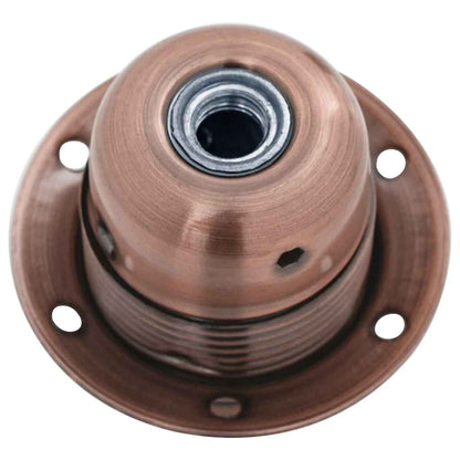 Portalampada, 2 pezzi, bronzo rosso, E27