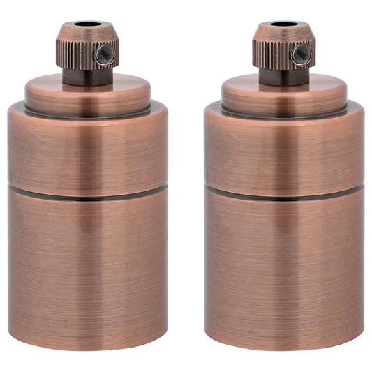 Lampenfassungen 2 Stk. Rot-Bronze E27