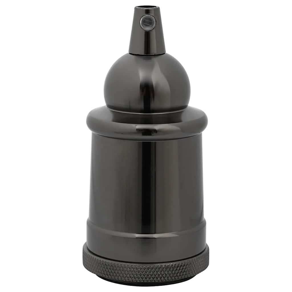 Lampenfassungen 2 Stk. Glänzend Schwarz E27