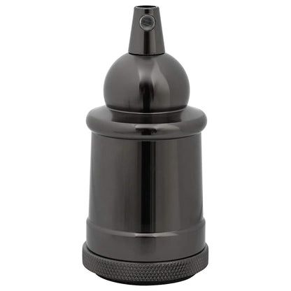 Lampenfassungen 2 Stk. Glänzend Schwarz E27