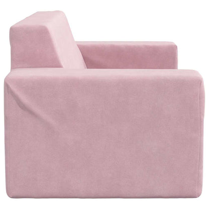 Kindersofa 2-Sitzer Rosa Weich Plüsch