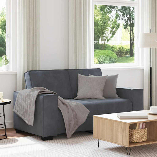 2-Sitzer-Sofa Dunkelgrau 120 cm Samt