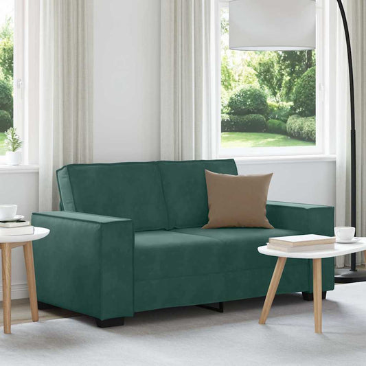 2-Sitzer-Sofa Dunkelgrün 120 cm Samt