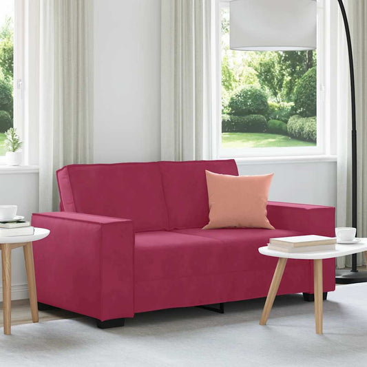 2-Sitzer-Sofa Weinrot 120 cm Samt