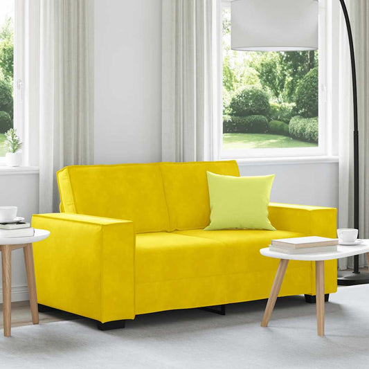 2-Sitzer-Sofa Gelb 120 cm Samt