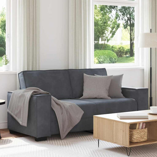 2-Sitzer-Sofa Dunkelgrau 140 cm Samt