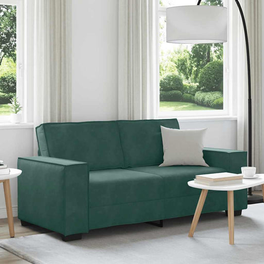 2-Sitzer-Sofa Dunkelgrün 140 cm Samt