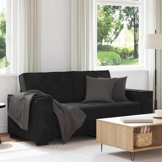 2-Sitzer-Sofa Schwarz 140 cm Samt