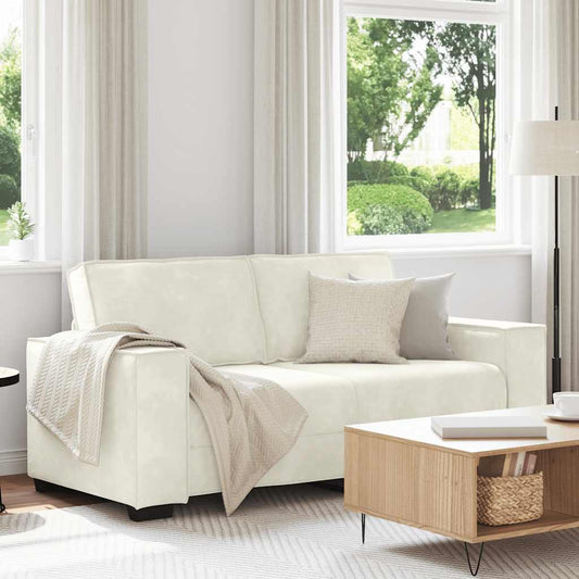 2-Sitzer-Sofa Creme 140 cm Samt