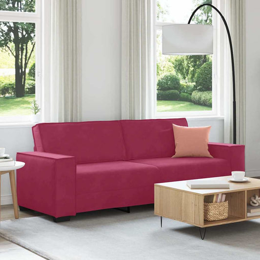 3-Sitzer-Sofa Weinrot 180 cm Samt