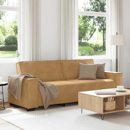 3-Sitzer-Sofa Braun 180 cm Samt