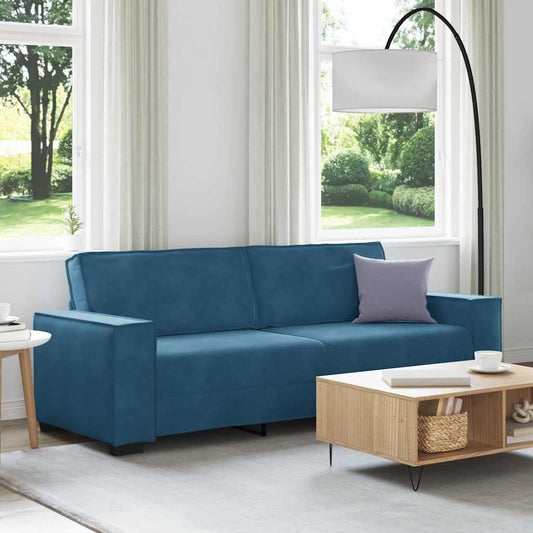 3-Sitzer-Sofa Blau 180 cm Samt