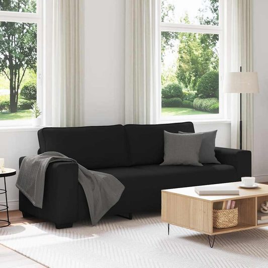 3-Sitzer-Sofa Schwarz 180 cm Stoff