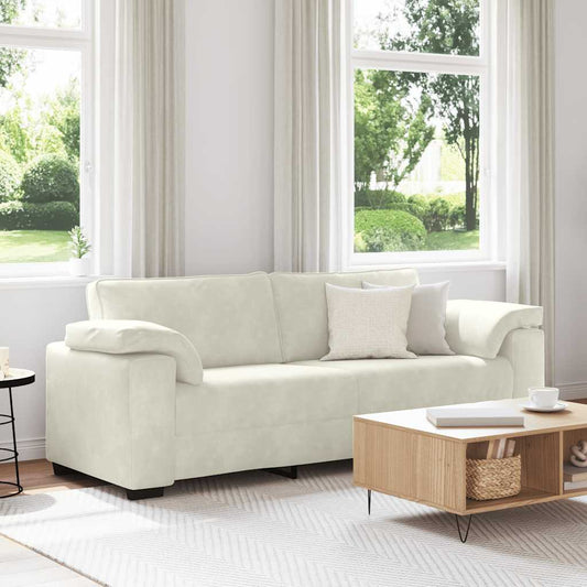 3-Sitzer-Sofa Creme 178 cm Samt