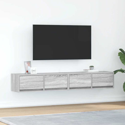 TV-Schränke 2 Stk. Grau Sonoma 80x31x25,5 cm Holzwerkstoff