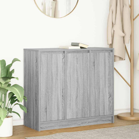 Sideboard Grau Sonoma 85x34x76 cm Holzwerkstoff