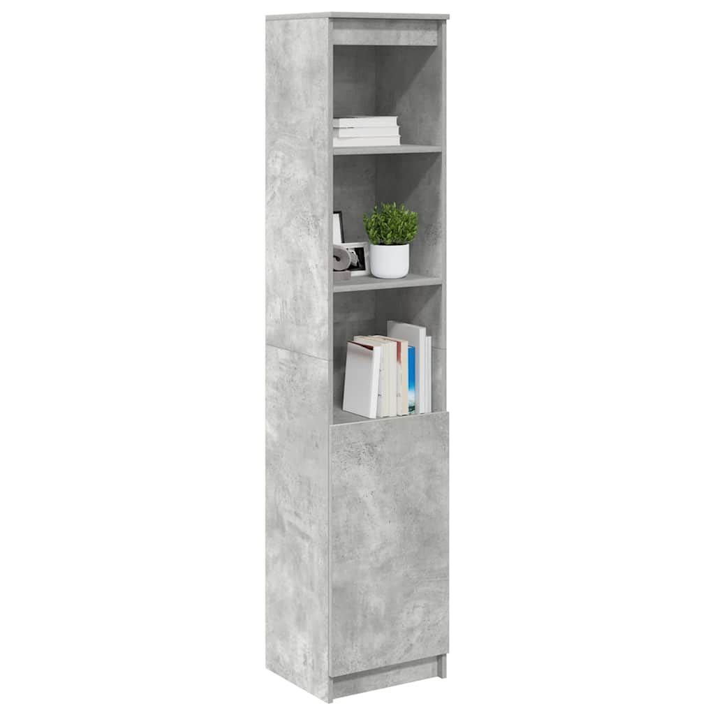 Highboard Betongrau 37,5x35x180 cm Holzwerkstoff