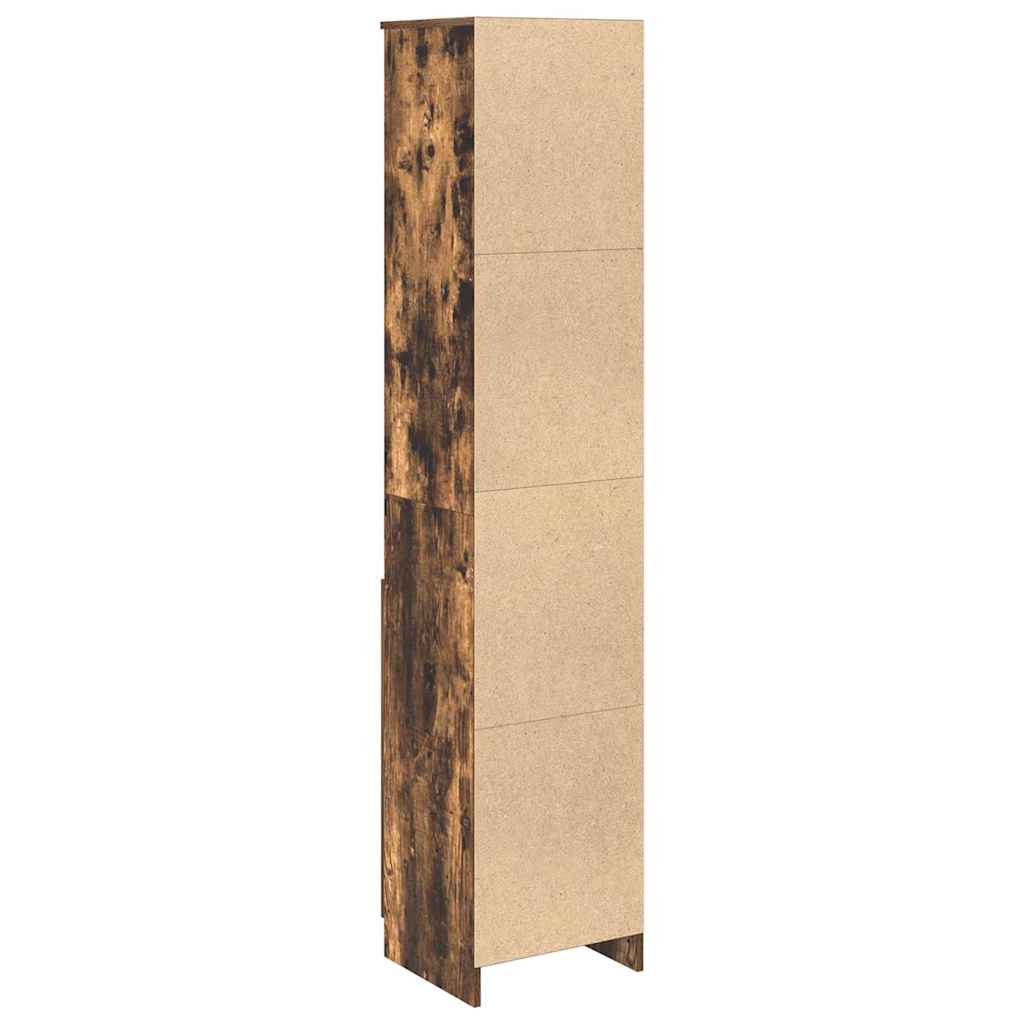 Highboard Räuchereiche 37,5x35x180 cm Holzwerkstoff