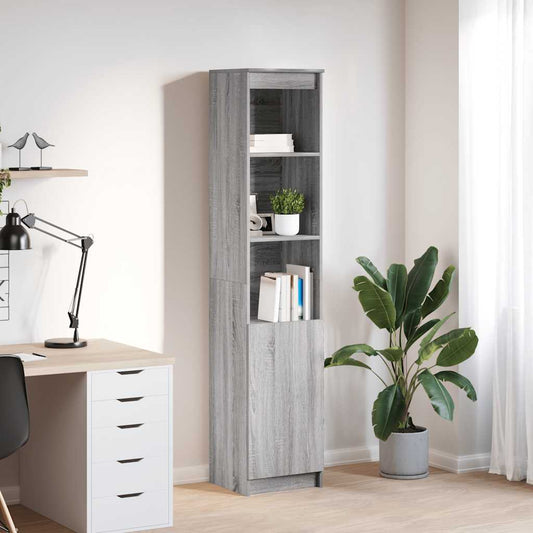 Highboard Grau Sonoma 37,5x35x180 cm Holzwerkstoff