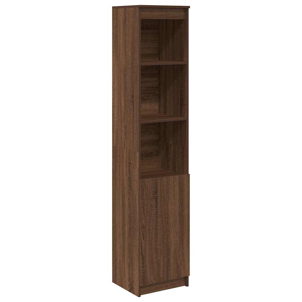 Highboard Braun Eichen-Optik 37,5x35x180 cm Holzwerkstoff