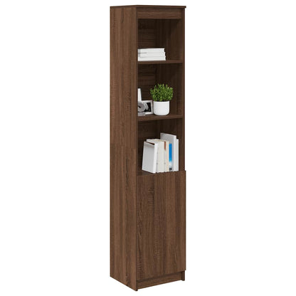 Highboard Braun Eichen-Optik 37,5x35x180 cm Holzwerkstoff