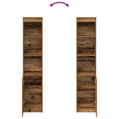 Highboard Altholz-Optik 37,5x35x180 cm Holzwerkstoff