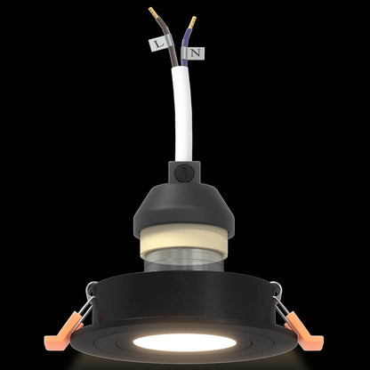 Spotlight 6 pcs Schwarz 9 x 9 x 2 cm Aluminium