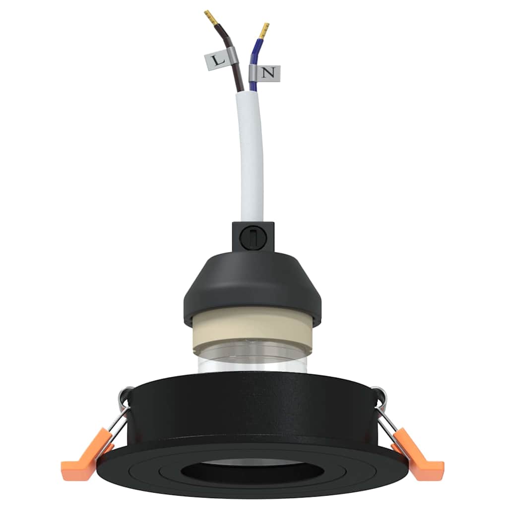 Spotlight 6 pcs Schwarz 9 x 9 x 2 cm Aluminium