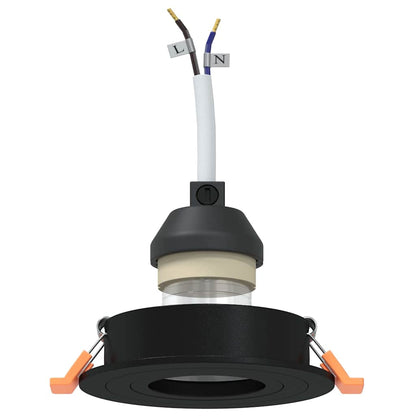 Spotlight 6 pcs Schwarz 9 x 9 x 2 cm Aluminium