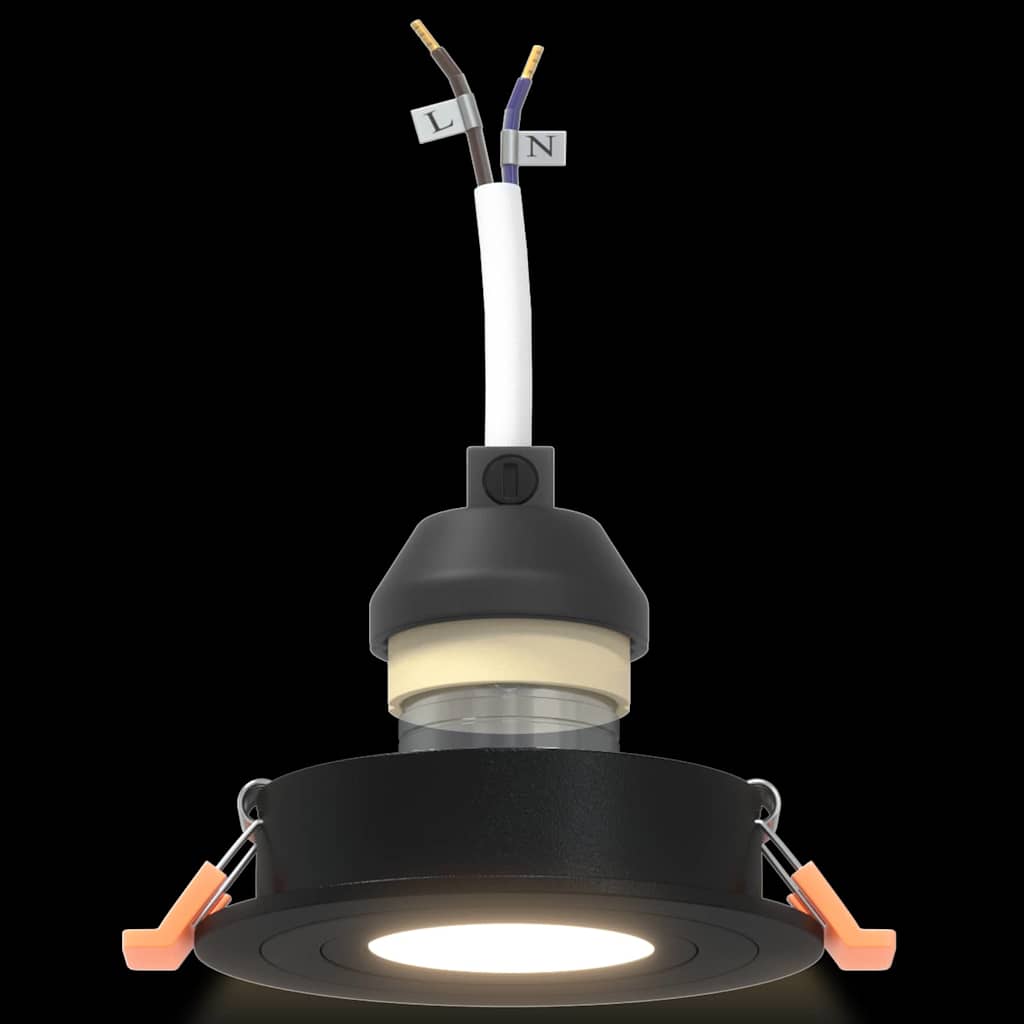 Spotlight 12 pcs Schwarz 9 x 9 x 2 cm Aluminium