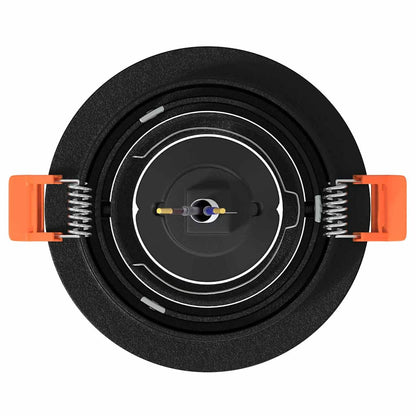 Spotlight 24 pcs Schwarz 9 x 9 x 2 cm Aluminium