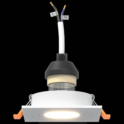 Spotlight 6 pcs Weiß 9 x 9 x 2 cm Aluminium