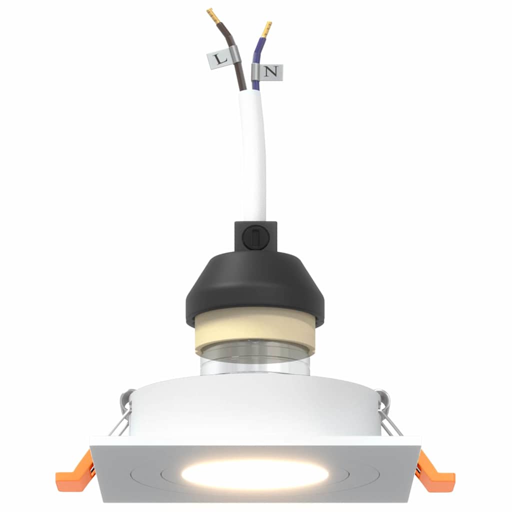 Spotlight 12 pcs Weiß 9 x 9 x 2 cm Aluminium