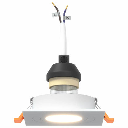 Spotlight 12 pcs Weiß 9 x 9 x 2 cm Aluminium