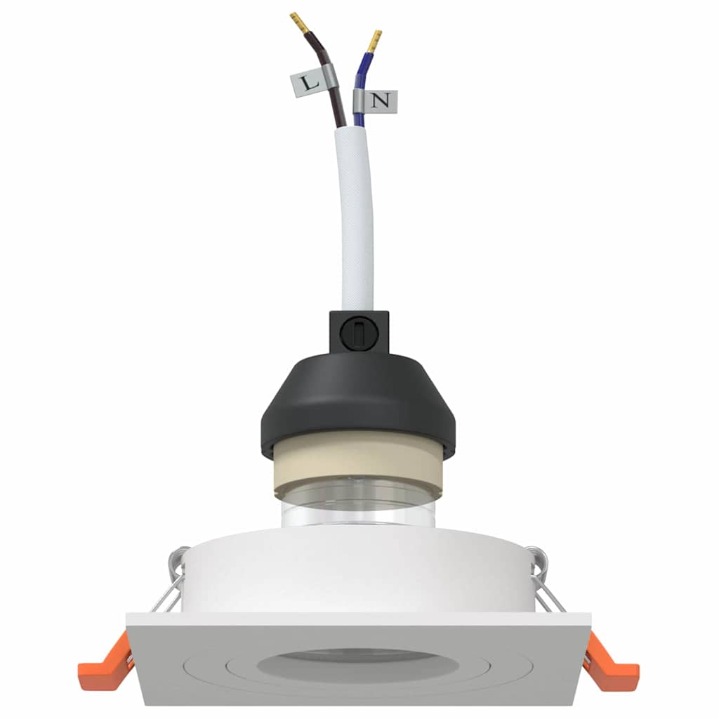 Spotlight 12 pcs Weiß 9 x 9 x 2 cm Aluminium