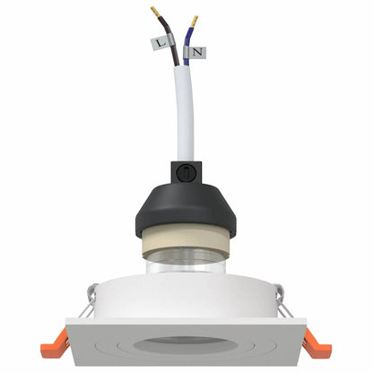 Spotlight 12 pcs Weiß 9 x 9 x 2 cm Aluminium