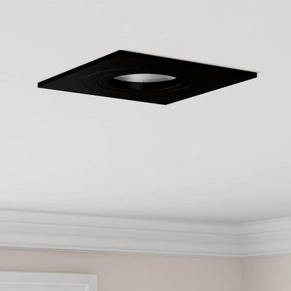 Spotlight 6 pcs Schwarz 9 x 9 x 2 cm Aluminium