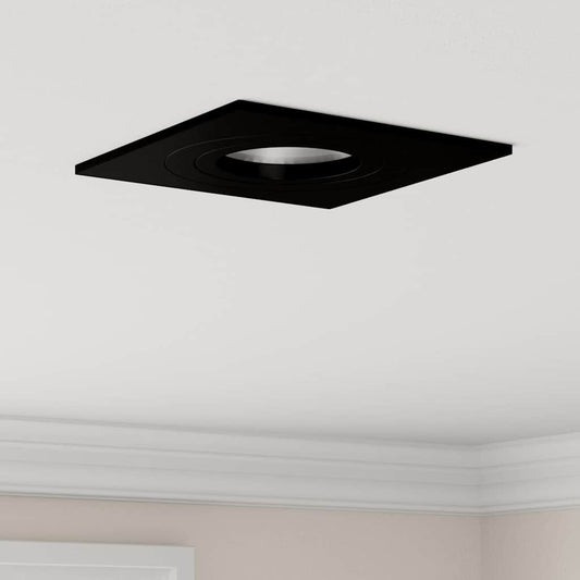 Spotlight 6 pcs Schwarz 9 x 9 x 2 cm Aluminium