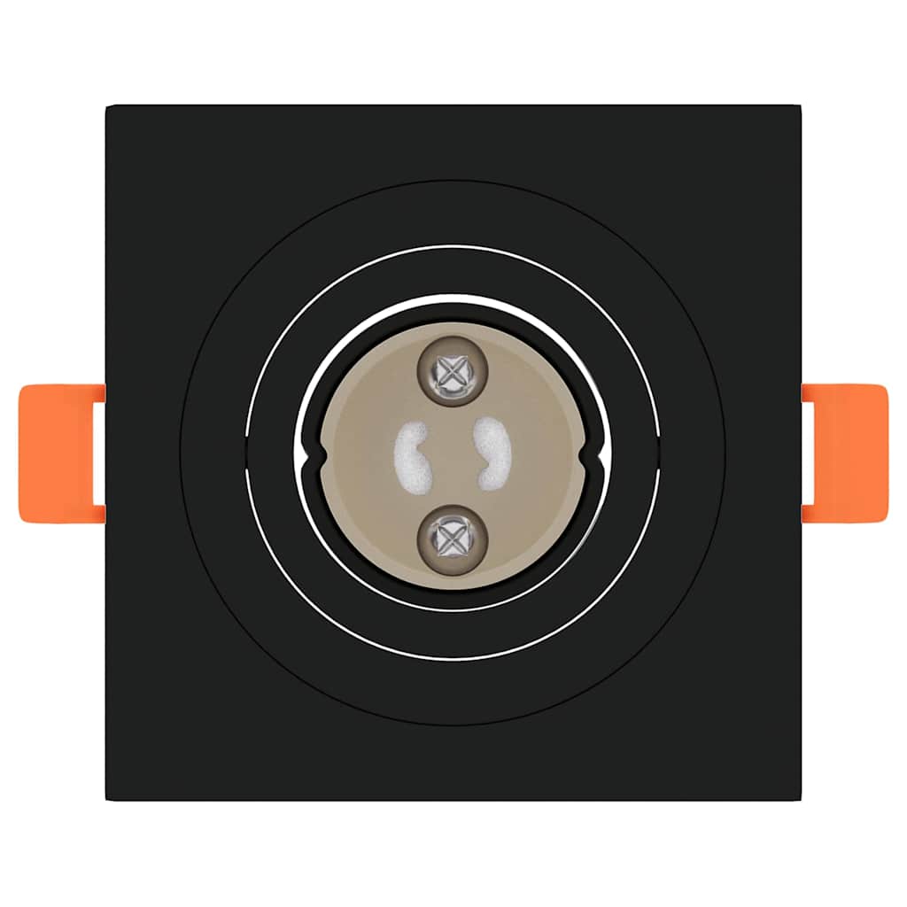 Spotlight 6 pcs Schwarz 9 x 9 x 2 cm Aluminium